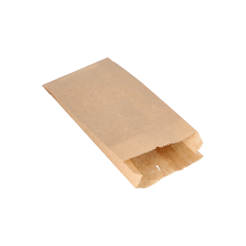 1 x 1000 Papierfaltenbeutel gefädelt Kraftpapier 21 cm x 10 cm x 5 cm braun Füllinhalt 0,5 kg
