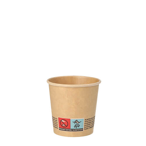 20 x 50 Trinkbecher, Pappe 0,1 l Ø 6 cm · 6 cm braun
