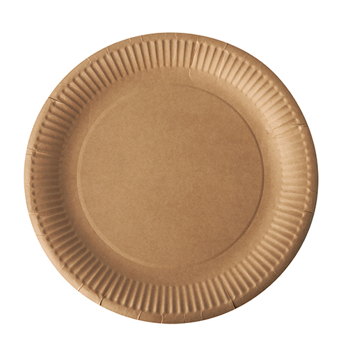 10 x 50 Teller, Pappe "pure" rund Ø 23 cm braun