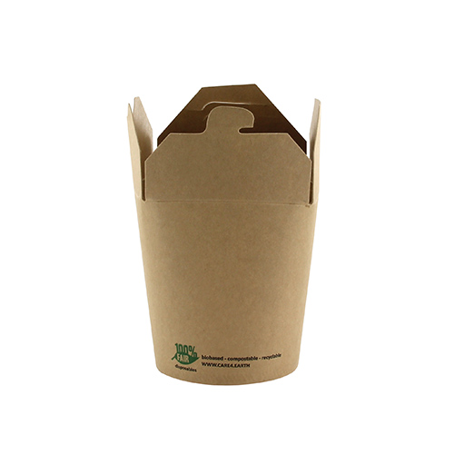 Snackboxen, Pappe "pure" eckig 230 ml 7,5 cm x 6,5 cm x 5,8 cm braun "100% Fair"