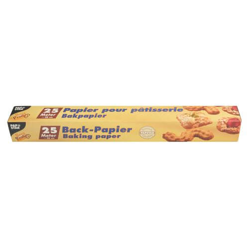 24 x Backpapier 25 m x 38 cm braun in Faltschachtel