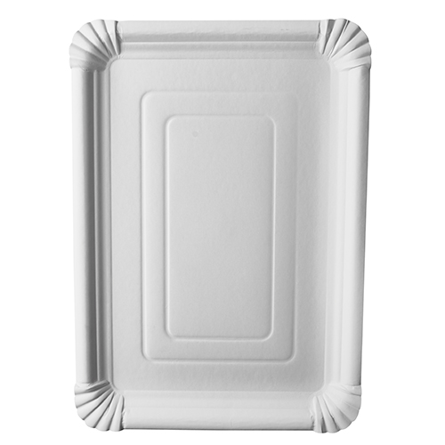 Teller, Pappe "pure" eckig 24 cm x 33 cm weiss