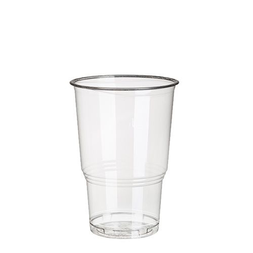 Kaltgetränkebecher, PLA "pure" 0,25 l Ø 7,8 cm · 11 cm glasklar mit Schaumrand