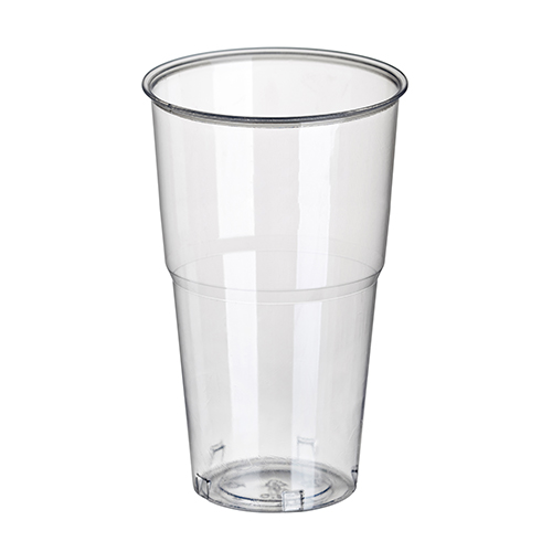 Kaltgetränkebecher, PLA "pure" 0,5 l Ø 9,5 cm · 16,2 cm glasklar mit Schaumrand