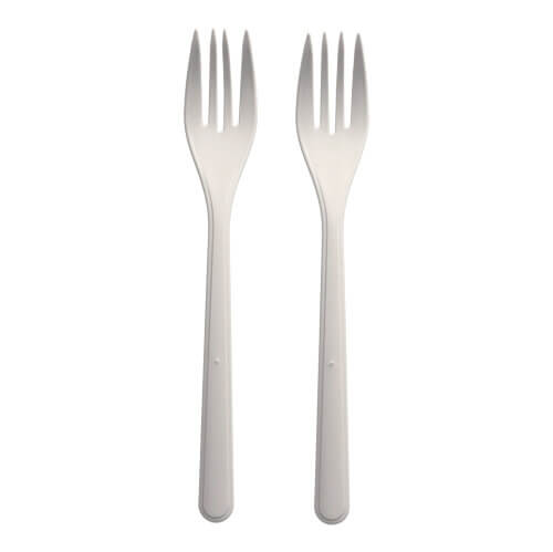 20 x 50 "Circulware" Mehrweg-Gabeln PP-MF 18,5 cm weiss extra stabil
