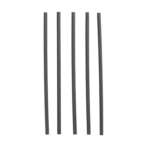 10 x 100 Trinkhalme, Papier Ø 6 mm · 20 cm schwarz