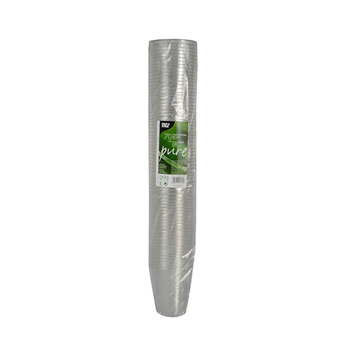 Kaltgetränkebecher, PLA "pure" 0,3 l Ø 9,5 cm · 11 cm glasklar mit Schaumrand