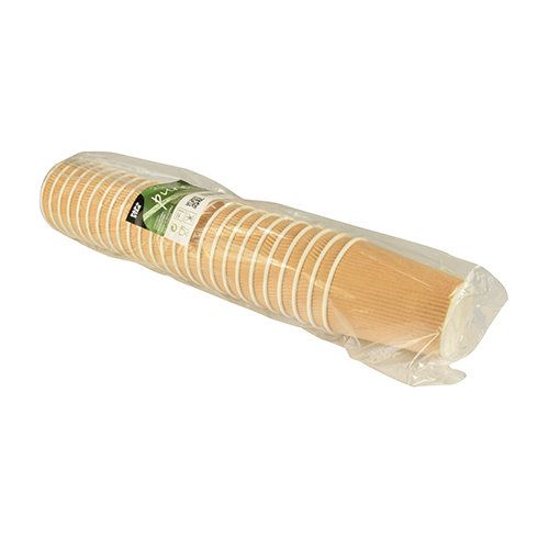 Trinkbecher, Pappe "pure" 0,2 l Ø 8 cm · 9 cm Ripple Wall