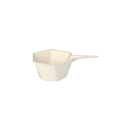 12 x 12 Fingerfood - Schalen Zuckerrohr "pure" 25 ml 3 cm x 9,5 cm x 6,3 cm weiss "Hexagon"