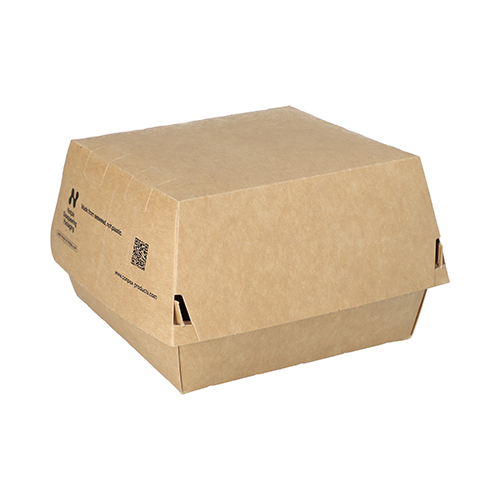 2 x 110 Burgerboxen, Pappe "NOTPLA" 7,8 cm x 11,5 cm x 11 cm braun