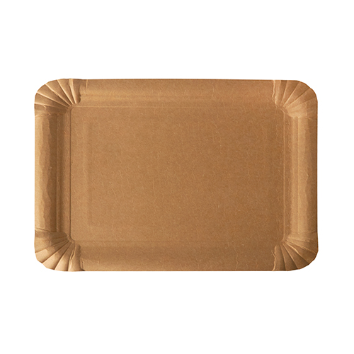 Teller, Pappe "pure" eckig 16,5 cm x 20 cm braun