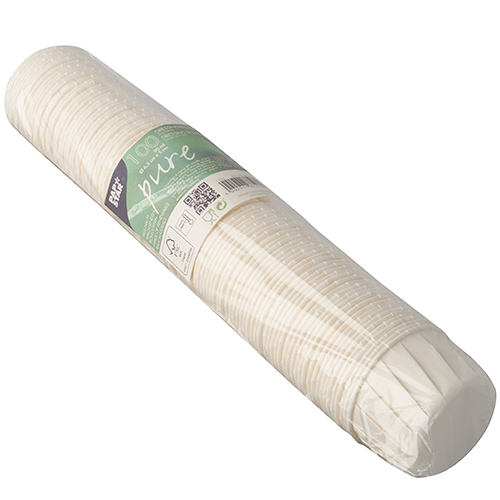 Dressingbecher, Papier "pure" rund 90 ml Ø 6,3 cm · 5 cm weiss