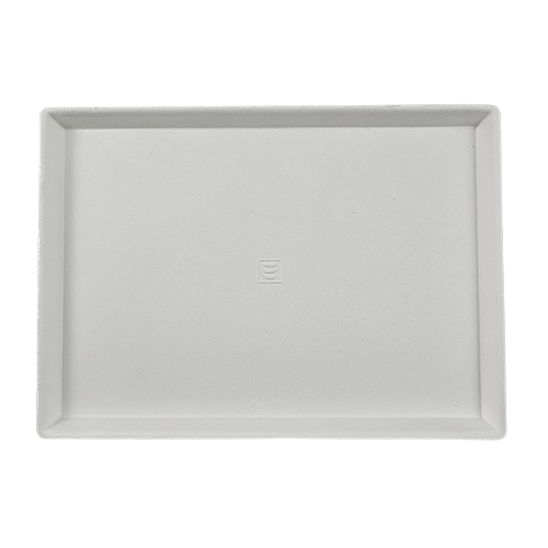 4 x 50 Teller Zuckerrohr "pure" eckig 17,5 cm x 12,5 cm x 1 cm weiss "Cella"