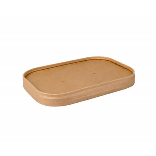 12 x 25 Deckel für Verpackungsbecher, Pappe rechteckig 1,8 cm x 17,1 cm x 12 cm braun