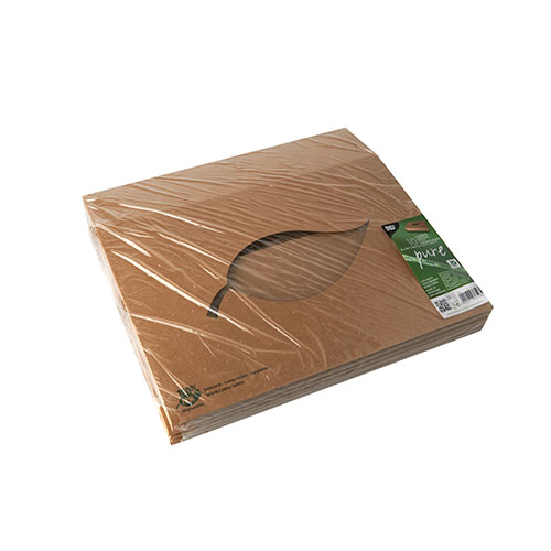 Transport- und Catering-Kartons, Pappe "pure" 8 cm x 35,7 cm x 24,7 cm braun "100% Fair" mit