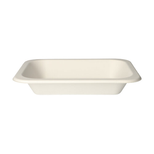 Siegelschalen, Zuckerrohr 4,2 cm x 18,5 cm x 23,5 cm weiss
