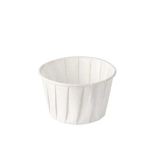 Dressingbecher, Papier "pure" rund 90 ml Ø 6,3 cm · 5 cm weiss