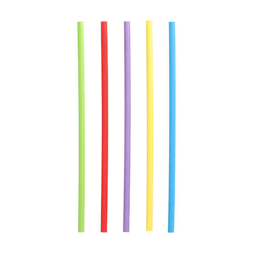 10 x 100 Trinkhalme, Papier Ø 6 mm · 20 cm farbig sortiert