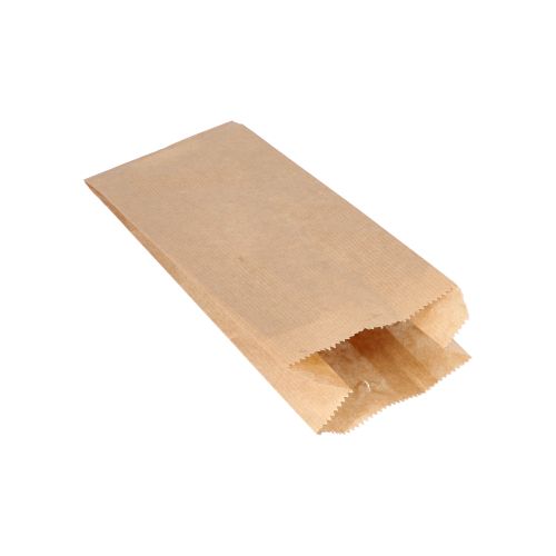 1 x 1000 Papierfaltenbeutel gefädelt Kraftpapier 24 cm x 11 cm x 6 cm braun Füllinhalt 1 kg