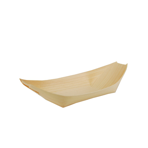 10 x 50 Fingerfood - Schalen, Holz "pure" 19 cm x 10 cm "Schiffchen"