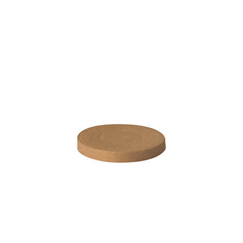 Deckel für Portionsbecher, Pappe "pure" rund Ø 6 cm braun "100% Fair"