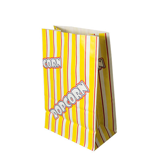 10 x 100 Popcorn Tüten, Pergament-Ersatz 2,5 l 22 cm x 14 cm x 8 cm "Popcorn" fettdicht