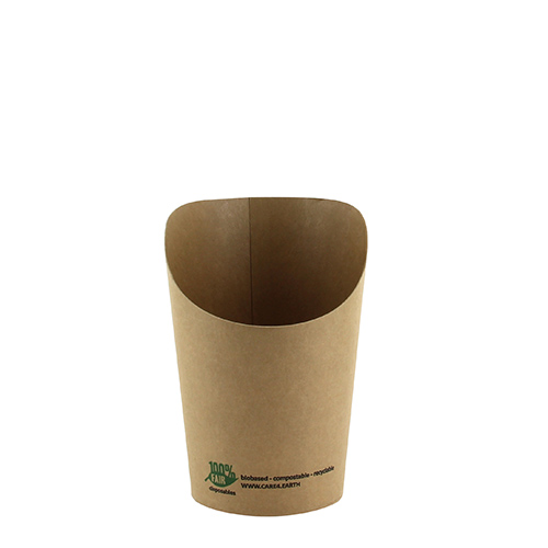 Wrap Cups, Pappe "pure" 230 ml 10 cm x 6 cm x 8 cm braun "100% Fair"