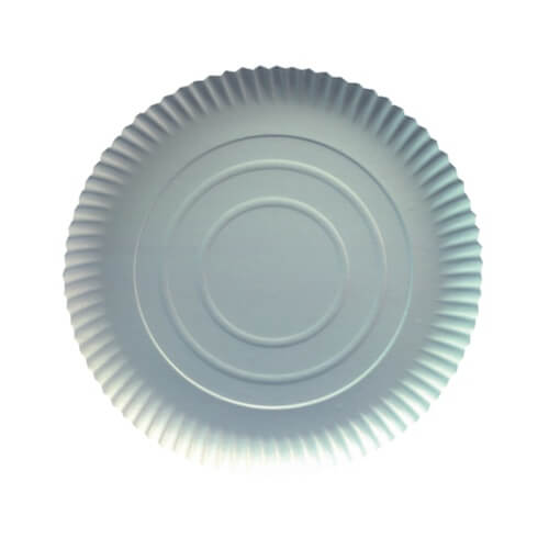 2 x 100 Teller, Pappe [ff] rund Ø 24 cm · 2 cm weiss