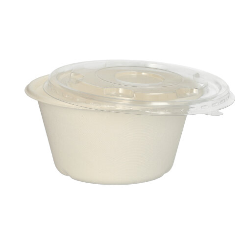 4 x 25 Schalen, Zuckerrohr "pure" 1000 ml Ø 17 cm · 8,4 cm weiss