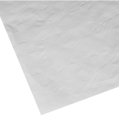 Blatt Papiertischtuch mit Damastprägung eckig 70 cm x 60 cm weiss