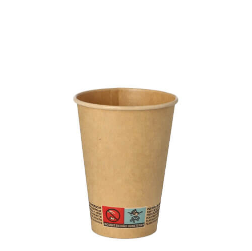 20 x 50 Trinkbecher, Pappe 0,18 l Ø 7 cm · 9,2 cm braun