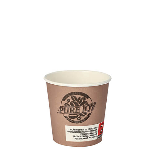 25 x 80 Trinkbecher, Pappe 0,1 l Ø 6 cm · 6 cm lila "Pure Joy"