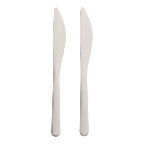 20 x 50 "Circulware" Mehrweg-Messer PP-MF 18,5 cm weiss extra stabil