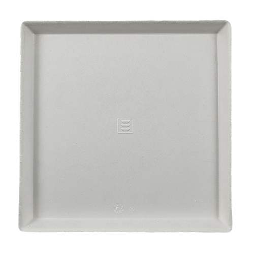 8 x 50 Teller Zuckerrohr "pure" eckig 12,5 cm x 12,5 cm x 1 cm weiss "Cella"