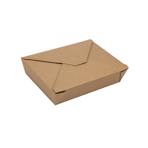 Lunchboxen, Pappe "pure" 1500 ml 4,8 cm x 14 cm x 19,7 cm braun