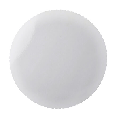 Tortenunterlagen, Pappe rund Ø 28 cm weiss beschichtet, mit gezacktem Rand
