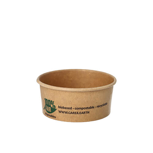 20 x 25 Suppenbecher, Pappe rund 180 ml Ø 9,8 cm · 4,9 cm braun