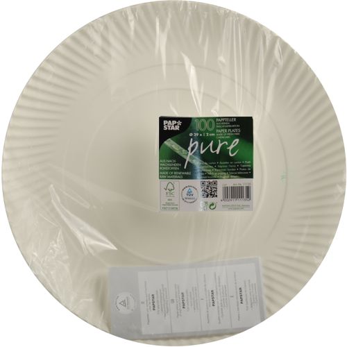 Teller, Pappe "pure" rund Ø 29 cm · 2 cm weiss