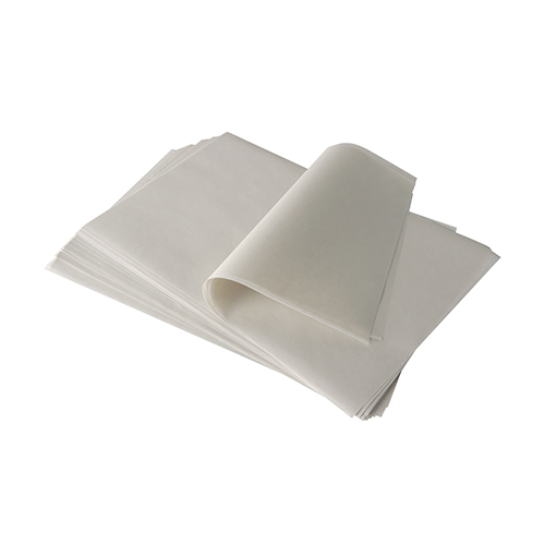 Metzgerwachspapier, 1/8 Bogen "pure" eckig 37,5 cm x 25 cm weiss mit Palmwachsbeschichtung à 12,