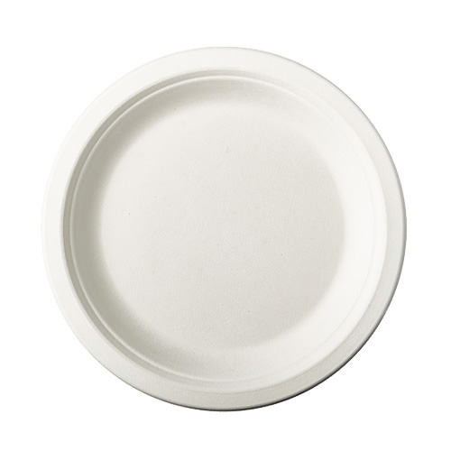 12 x 12 Teller, Zuckerrohr "pure" ungeteilt Ø 18 cm · 2 cm weiss