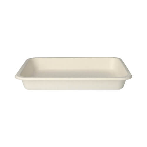 Siegelschalen, Zuckerrohr 3 cm x 17,5 cm x 22,5 cm weiss