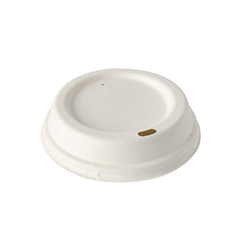 Dom-Deckel, Zuckerrohr "pure" rund Ø 9 cm · 2,5 cm weiss