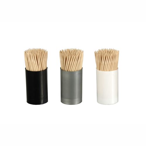 10 x 450 Zahnstocher, Holz rund 6,8 cm in Dose