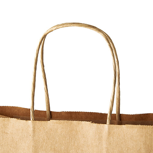 Tragetaschen, Papier 35 cm x 26 cm x 12 cm braun mit gedrehtem Tragegriff