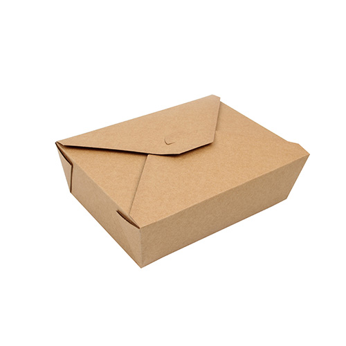 Lunchboxen, Pappe 2000 ml 6,5 cm x 14 cm x 19,7 cm braun