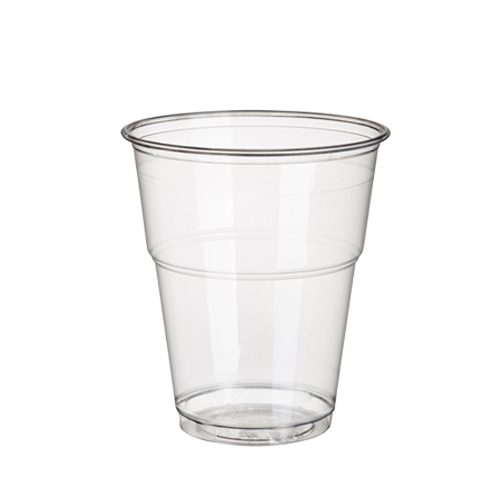 Kaltgetränkebecher, PLA "pure" 0,3 l Ø 9,5 cm · 11 cm glasklar mit Schaumrand