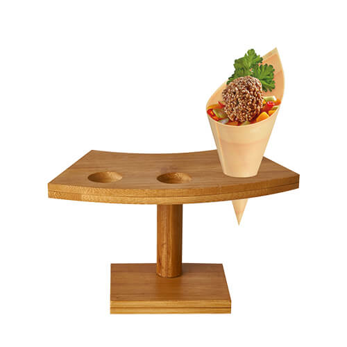 Tray, Bambus 9 cm x 16 cm x 7,6 cm für 3 Spitztüten