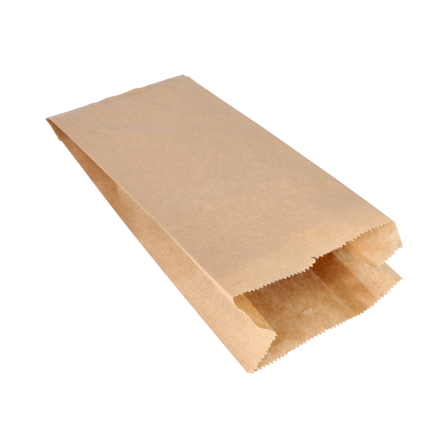 1 x 1000 Papierfaltenbeutel gefädelt Kraftpapier 28 cm x 13 cm x 7 cm braun Füllinhalt 1,5 kg