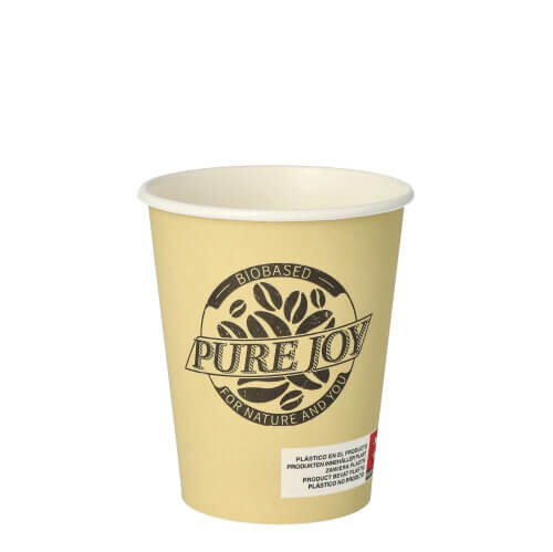 10 x 20 Trinkbecher, Pappe 0,2 l Ø 8 cm · 9,2 cm creme "Pure Joy"