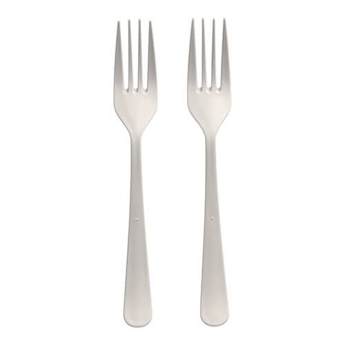 6 x 100 "Circulware" Mehrweg-Gabeln PP-MF 19 cm weiss "Gaia" extra stabil, in Spenderbox